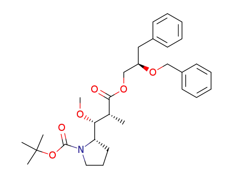 (S)-2-[(1R,2R)-2-((R)-2-Benzyloxy-3-phenyl-propoxycarbonyl)-1-methoxy-propyl]-pyrrolidine-1-carboxylic acid tert-butyl ester