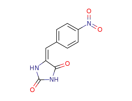 Molecular Structure of 133384-65-3 (2,4-Imidazolidinedione, 5-[(4-nitrophenyl)methylene]-, (E)-)