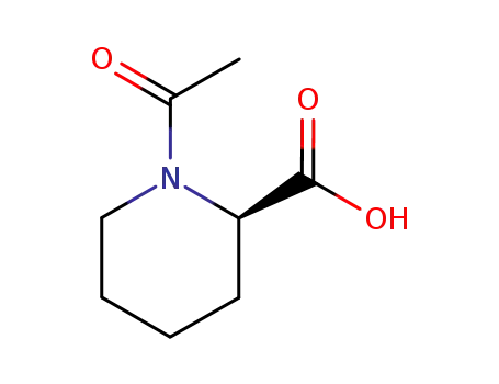 Molecular Structure of 178963-27-4 (2-Piperidinecarboxylic acid, 1-acetyl-, (R)- (9CI))