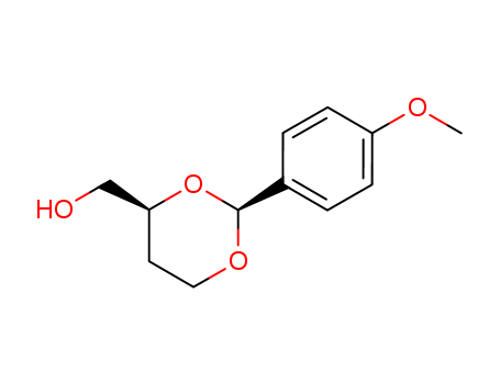 Molecular Structure of 103708-37-8 (1,3-Dioxane-4-methanol, 2-(4-methoxyphenyl)-, (2S,4S)-)
