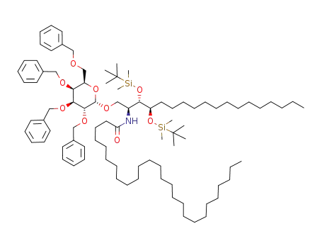 Molecular Structure of 205371-69-3 (1-(2,3,4,6-Tetrakis-O-benzyl)-2,3-bis(tert-butyldimethylsilyloxy) KRN7000)