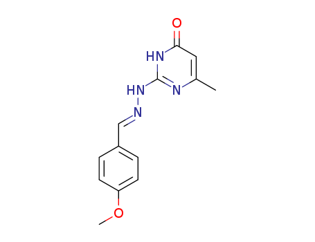 Benzaldehyde,4-methoxy-, 2-(1,6-dihydro-4-methyl-6-oxo-2-pyrimidinyl)hydrazone cas  92023-96-6
