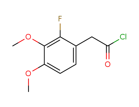 Molecular Structure of 103346-89-0 ((2-fluoro-3,4-dimethoxyphenyl)acetyl chloride)