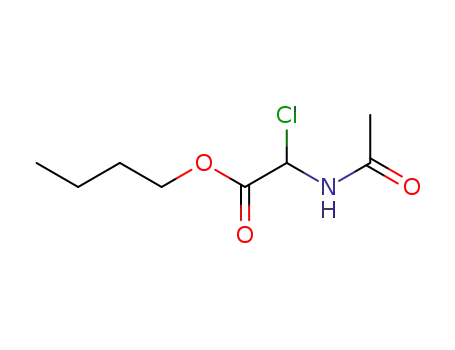 Molecular Structure of 588698-48-0 (Acetic acid, (acetylamino)chloro-, butyl ester)