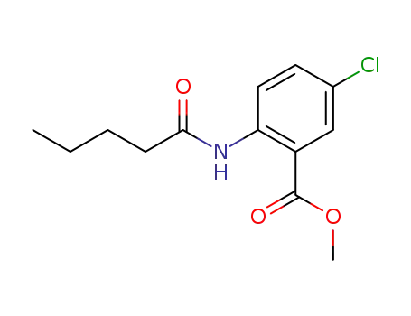 Molecular Structure of 136285-60-4 (methyl 5-chloro-2-valerylaminobenzoate)