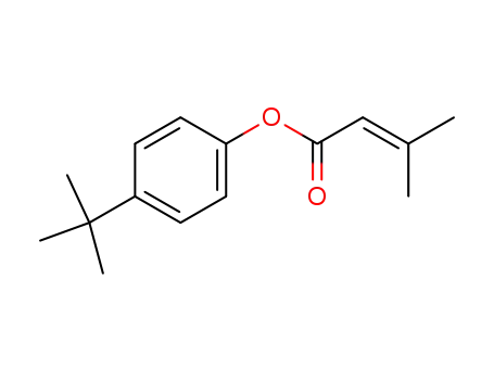 Molecular Structure of 849353-73-7 (2-Butenoic acid, 3-methyl-, 4-(1,1-dimethylethyl)phenyl ester)