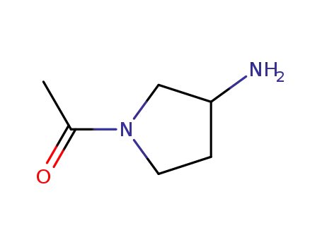 Molecular Structure of 833483-45-7 (1-ACETYL-3-PYRROLIDINAMINE)