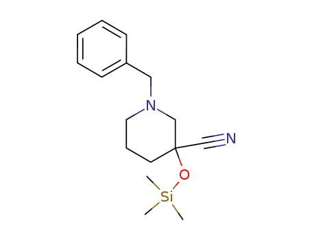 3-Piperidinecarbonitrile, 1-(phenylmethyl)-3-[(trimethylsilyl)oxy]-