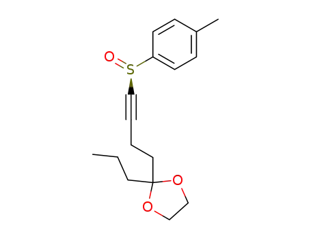 Molecular Structure of 477807-74-2 (1,3-Dioxolane, 2-[4-[(S)-(4-methylphenyl)sulfinyl]-3-butynyl]-2-propyl-)