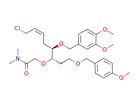 Acetamide,
2-[[(1S,2R,4Z)-6-chloro-2-[(3,4-dimethoxyphenyl)methoxy]-1-[2-[(4-meth
oxyphenyl)methoxy]ethyl]-4-hexenyl]oxy]-N,N-dimethyl-