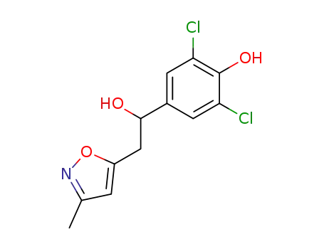 Molecular Structure of 113465-84-2 (α-(3,5-dichloro-4-hydroxyphenyl)-3-methyl-5-isoxazoleethanol)
