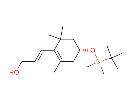 (-)-3-<(R)-4-(t-Butyl)dimethylsilyloxy-2,6,6-trimethyl-1-cyclohexen-1-yl>propen-1-ol