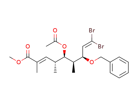 methyl (E)-(4S,5S,6S,7S)-5-acetoxy-7-(benzyloxy)-9,9-dibromo-2,4,6-trimethylnona-2,8-dienoate