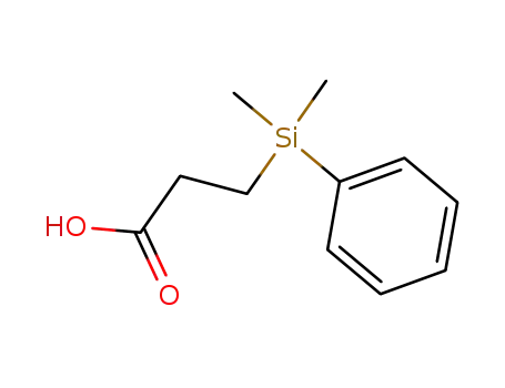 Molecular Structure of 17872-96-7 (Propanoic acid, 3-(dimethylphenylsilyl)-)