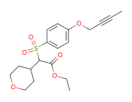 2H-Pyran-4-acetic acid, a-[[4-(2-butynyloxy)phenyl]sulfonyl]tetrahydro-,
ethyl ester