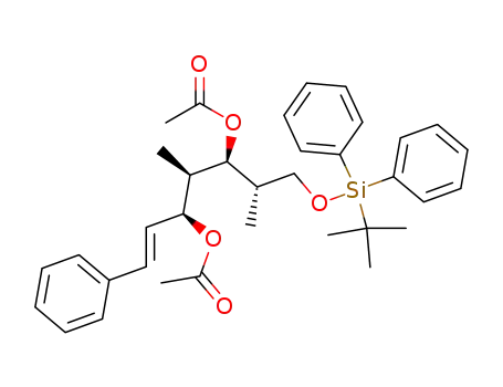 (1R,4R,5R,6S,E)-7-(tert-butyldiphenylsilyloxy)-4,6-dimethyl-1-phenylhept-1-ene-3,5-diyl diacetate