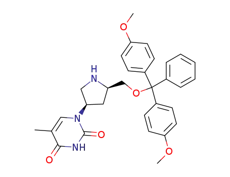 1-{(3R,5R)-5-[Bis-(4-methoxy-phenyl)-phenyl-methoxymethyl]-pyrrolidin-3-yl}-5-methyl-1H-pyrimidine-2,4-dione