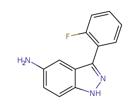 Molecular Structure of 1175859-35-4 (3-(2-fluorophenyl)-1H-indazol-5-amine)