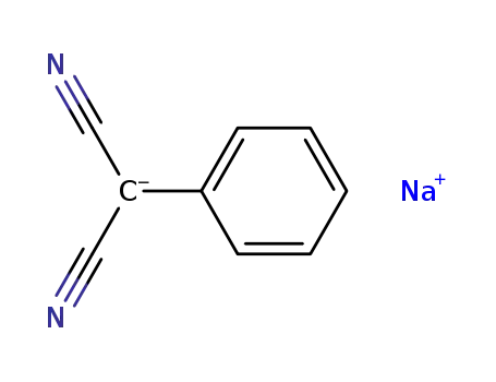 Molecular Structure of 109707-86-0 (phenyl-malononitrile; sodium-compound)