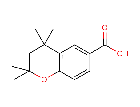 Molecular Structure of 135963-47-2 (2H-1-Benzopyran-6-carboxylic acid, 3,4-dihydro-2,2,4,4-tetramethyl-)
