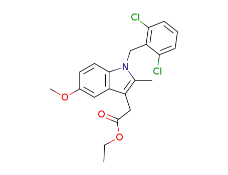 1H-Indole-3-acetic acid,
1-[(2,6-dichlorophenyl)methyl]-5-methoxy-2-methyl-, ethyl ester