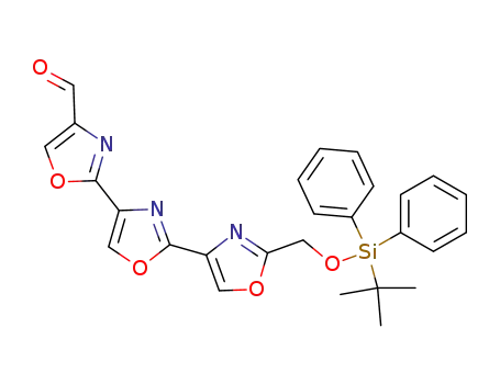 Molecular Structure of 194232-63-8 (2''-(tert-Butyl-diphenyl-silanyloxymethyl)-[2,4';2',4'']teroxazole-4-carbaldehyde)