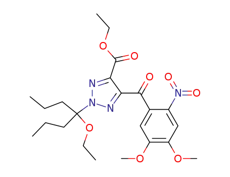 ethyl 2-(4-ethoxyheptan-4-yl)-5-(4,5-dimethoxy-2-nitrobenzoyl)-2H-1,2,3-triazole-4-carboxylate