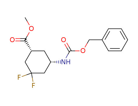 Cyclohexanecarboxylicacid, 3,3-difluoro-5-[[(phenylmethoxy)carbonyl]amino]-, methyl ester,(1R,5S)-rel-