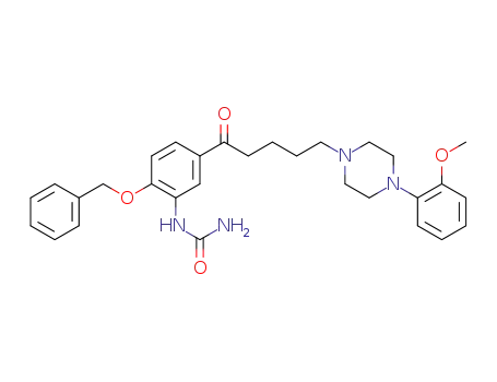 5-[5-[4-(2-methoxyphenyl)-1-piperazinyl]valeryl]-2-benzyloxy-N-carbamoylaniline