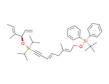 4,14-Dioxa-3,13-disilaoctadeca-6,9,16-trien-11-yne,
15-ethenyl-2,2,7,16-tetramethyl-13,13-bis(1-methylethyl)-3,3-diphenyl-,
(6E,9E,15R,16E)-