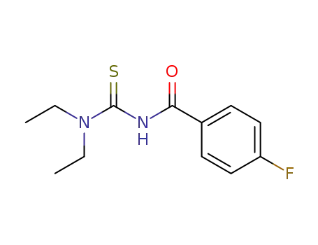 Molecular Structure of 203193-66-2 (N-[(diethylamino)carbonothioyl]-4-fluorobenzamide)