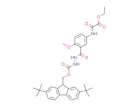 <i>N</i>-{3-[<i>N</i>'-(2,7-di-<i>tert</i>-butyl-9<i>H</i>-fluoren-9-ylmethoxycarbonyl)-hydrazinocarbonyl]-4-methoxy-phenyl}-oxalamic acid ethyl ester