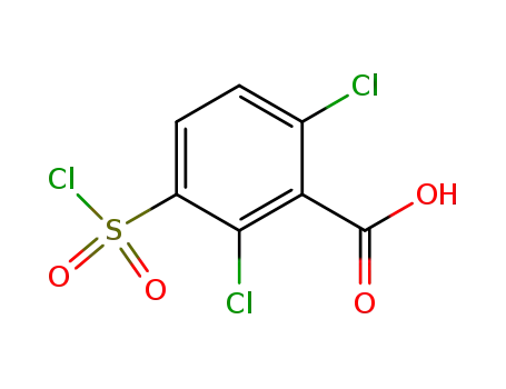 Molecular Structure of 53553-05-2 (2,6-DICHLORO-3-CHLOROSULFONYL-BENZOIC ACID)