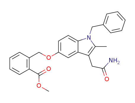 Benzoic acid,
2-[[[3-(2-amino-2-oxoethyl)-2-methyl-1-(phenylmethyl)-1H-indol-5-yl]oxy]
methyl]-, methyl ester