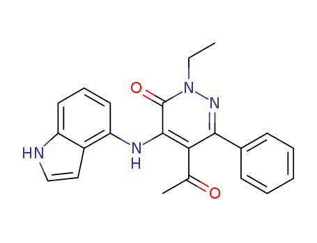 5-acetyl-2-ethyl-4-(1H-indol-4-ylamino)-6-phenylpyridazin-3(2H)-one