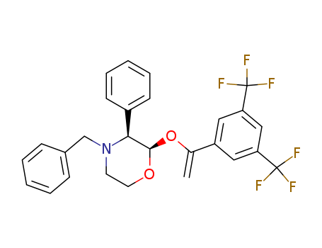 Morpholine, 2-[[1-[3,5-bis(trifluoromethyl)phenyl]ethenyl]oxy]-3-phenyl-4-(phenylmeth yl)-, (2R,3S)-