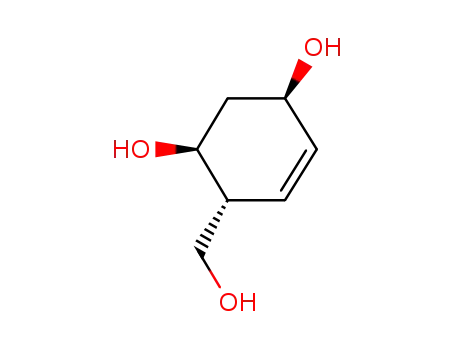 Molecular Structure of 328926-81-4 ((1R, 4R, 5S)-4-hydroxyMethyl-cyclohex-2-en-1,5-diol)