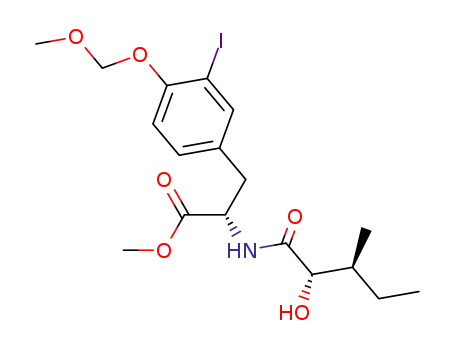 L-Tyrosine,
N-[(2S,3S)-2-hydroxy-3-methyl-1-oxopentyl]-3-iodo-O-(methoxymethyl)-,
methyl ester