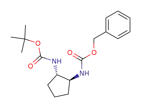 Molecular Structure of 815645-22-8 (benzyl tert-butyl(1s,2s)-cyclopentane-1,2-diyldicarbaMate)