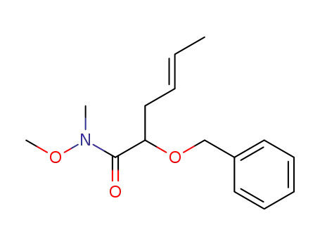 Molecular Structure of 863642-50-6 (N-methyl-N-methoxy-2-benzyloxy-4-hexenamide)