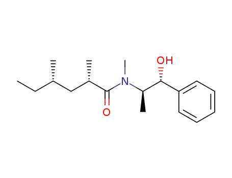 Molecular Structure of 192060-48-3 ((2S,4S)-N-[(1'R,2'R)-2'-hydroxy-1'-methyl-2'-phenylethyl]-N-methyl-2,4-dimethylhexanamide)