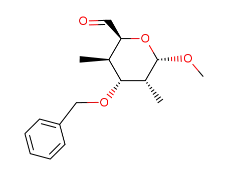 methyl 6-aldehydo-3-O-benzyl-2,4-dideoxy-2,4-di-C-methyl-α-D-gulopyranoside