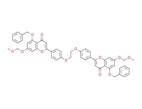 Molecular Structure of 916330-68-2 (1,4-bis[4-((5-benzyloxy-7-methoxymethoxy)-4H-chromen-4-on-2-yl)phenyl]-1,4-dioxabutane)