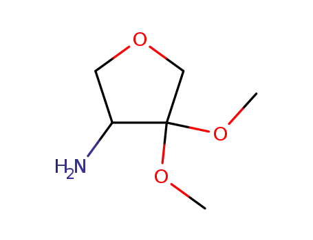 Molecular Structure of 215940-72-0 (3-Furanamine,tetrahydro-4,4-dimethoxy-(9CI))