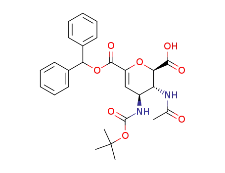 (2R,3R,4S)-3-Acetylamino-4-(tert-butoxycarbonylamino)-3,4-dihydro-2H-pyran-2,6-dicarboxylic acid 6-benzhydryl ester