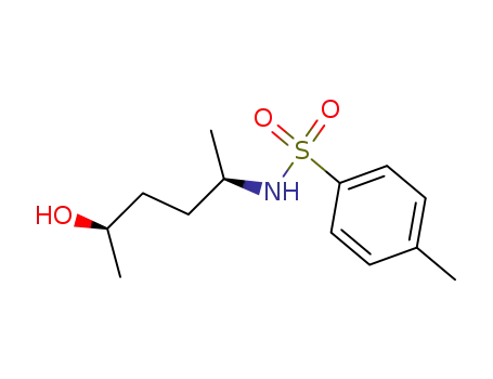 Molecular Structure of 123993-85-1 (N-((1R,4R)-4-Hydroxy-1-methyl-pentyl)-4-methyl-benzenesulfonamide)