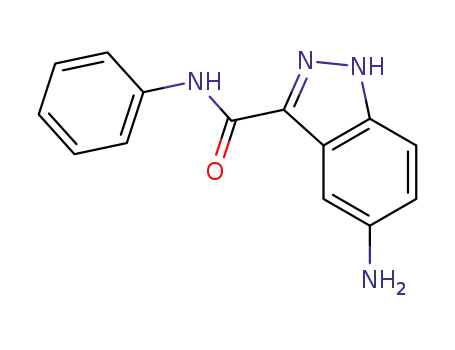 Molecular Structure of 599183-38-7 (1H-Indazole-3-carboxamide,5-amino-N-phenyl-(9CI))