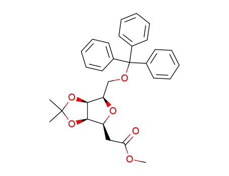 ((3aR,4S,6R,6aS)-2,2-Dimethyl-6-trityloxymethyl-tetrahydro-furo[3,4-d][1,3]dioxol-4-yl)-acetic acid methyl ester