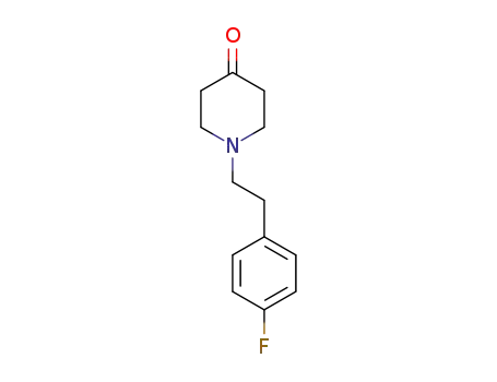 Molecular Structure of 23808-43-7 (1-(4-Fluorophenethyl)-4-piperidone)