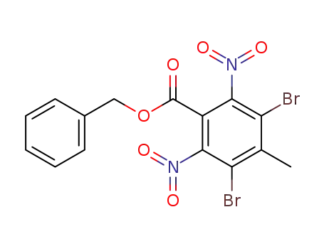 Molecular Structure of 67973-29-9 (benzyl 3,5-dibromo-2,6-dinitro-4-methylbenzoate)